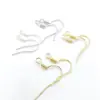 Ganchos para Orejas en Forma de U con Textura, Chapados en Cobre Dorado, de Fuerte Retención de Color, Accesorios para Pendientes Hechos a Mano DIY