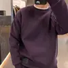 Sudadera casual de retazos simple para primavera y otoño para hombre, nuevo modelo 2026 con diseño de línea elegante, top básico versátil de cuello redondo