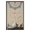 Cortina de Puerta Estilo Chino, Cortina Colgante Divisoria para Entrada de Dormitorio, Sala de Estar, Baño, Media Cortina, Estilo Chino