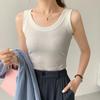 Camisola Deportiva Premium de Algodón Estilo Nuevo Verano 2026 para Mujer, Adecuada para Usar por Encima o Como Capa Base, Corte Ajustado, Tallas Grandes, Top Base Versátil, Sin Mangas