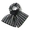 Suéter de Cachemira Suave y Acogedor 2026 Nuevo Estilo Otoño e Invierno Unisex Bufanda de Punto Pied de Poule Calentador de Cuello Cálido