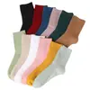 Calcetines de Color Sólido para Mujer hasta la Pantorrilla para Primavera y Otoño, Calcetines de Maternidad para Todas las Estaciones, Calcetines Nuevos hasta la Pantorrilla, Calcetines Casuales Transpirables Absorbentes de Sudor para Mujer de Otoño e Invierno
