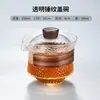 Tazón Cubierto de Vidrio Taza de Té Hogar Tazón de Té Tres Talentos con Tapa Tetera Individual de Mano Antiescaldante Juego de Té Kung Fu de Alta Gama