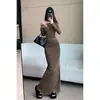 Traje de una sola manga estilo chica picante transfronterizo francés 2026 otoño nueva moda top corto falda de sirena de cintura alta adelgazante