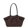 Bolsa Feminina Casual de Grande Capacidade 2026 Outono/Inverno Nova Bolsa de Mão Vintage em Camurça Bolsa de Ombro para o Dia a Dia
