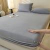 Fleece con Forro de Terciopelo de Leche Terciopelo Coral Cama Sábanas de Cama Pieza Única Dormitorio Individual Acolchado Grueso Colcha Color Sólido Juego de Sábanas de Cama Juego de Tres Piezas