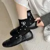Meias Simples de Cano Médio com Laço para Mulheres, Outono e Inverno, Fofas, Estilo JK Girl, Doces, de Verão, Meias Largas, Direto do Fabricante