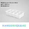 Molde Grande de Silicona para Cubitos de Hielo Transfronterizo, Fácil de Desmoldar, Calentable, Adecuado para Porcionar la Base de la Olla Caliente, Caja de Almacenamiento para Congelador con Tapa