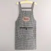 Delantal de lona moderno de manga larga para uso en la cocina, estilo fresco y simple, adecuado para comer, trabajar y vender en la calle, ropa de trabajo para adultos
