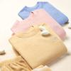 Ropa Interior Térmica para Niños, Pijama Grueso para Bebé, Camiseta Base, Lana Transpirable, Seda, Ropa de Otoño y Conjunto de Pantalones Largos para Niños y Niñas