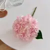 Hortênsia Borda Queimada Flor Artificial Flor de Simulação Decoração de Casa Sala de Estar Arranjo de Flores para Mesa de Jantar Ornamento Decoração de Casamento Adereço para Fotografia