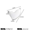 Colgante pulido con doble agujero en forma de corazón de acero inoxidable accesorio para joyería DIY conector para pulsera o collar con forma de corazón se puede grabar