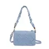 2024 Casual Novo Estilo Bolsa Fashionável Versátil Rombos Bolsa Transversal Pequena Quadrada Corrente Simples Bolsa de Ombro para Mulheres