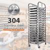 Estante para Bandejas de Horneado Grado Alimenticio de Acero Inoxidable 304 Comercial Estante para Tostadas de Pan Carro de Montaje Desmontable y Móvil
