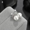Aretes Simples de Perlas Zirconias AAA Incrustadas Aretes de Perlas Perla de Concha de Imitación Blancos Usar Moda Aretes para Viajeros
