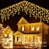 Tira de Hielo LED Transfronteriza Cascada Cielo Estrellado Luces Cadena de Luces Impermeable para Exteriores Resistente al Sol Luces de Agua Corriente Luces Decorativas
