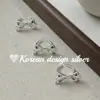 Diseño Nicho Coreano Estilo Ins Versátil Joyería de Alta Gama Anillo de Lazo Grande de Plata de Ley S925 Fresco y Elegante
