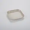 Plato Cuadrado de Paja de Trigo para Escupir Huesos, Platos para Bocadillos, Platos Pequeños para Frutos Secos, Plato para Basura de Escritorio