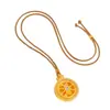 Tienda de Oro Puzuo Mismo Estilo Arena Dorada Accesorios DIY Corona de Diamantes Brújula Collar Nuevo Estilo Chino Cadena Giratoria para Suéter para Mujeres