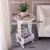 Mesa de Centro Europea Mesita de Noche para Dormitorio Mesa de Ocio para Balcón Mesa de Café Mesa Redonda Pequeña para Sala de Estar Pastoral Mesa Auxiliar Creativa Mesa de Esquina