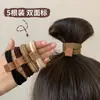 Rabo de Cavalo Alto Alta Elasticidade Elástico de Cabelo Durável para Mulheres 2024 Novo Estilo Faixa de Cabelo Acessório de Cabelo Corda de Cabelo Conjunto de Couro Elástico para Mulheres Elástico de Cabelo