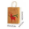 Bolsas de Regalo de Papel Kraft Temáticas de Navidad con un Ambiente Festivo, Bolsas de Papel para Envolver Regalos, Listas para Entrega Inmediata, Versátiles y Duraderas