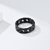 Anillo Celta Eterno de Nudo Trenzado de Acero de Titanio Transfronterizo Envuelto Hueco Estilo Unisex Joyería de Mano para Hombres y Mujeres
