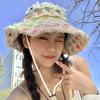 Sombrero de Pescador de Moda para Mujer Estilo Americano Color Rave Verano Combinable Ala Grande Cara Pequeña Sombrero de Escalador Cara Grande Delgado Sombrero de Pescador de Moda
