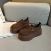 Zapatos Songgao Birkenstock de suela gruesa para aumentar altura, mujer, verano 2026, nuevos mocasines perezosos sin cordones, zapatos casuales versátiles de una sola pieza