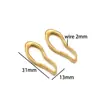 Colgante de Acero Inoxidable Chapado en Oro de 18 Quilates con Marco Ovalado para Collar de Bricolaje, Aretes, Joyería de Mano, Accesorios, Colgante Pequeño, Venta al por Mayor Transfronteriza