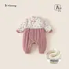 Modelo de Bem-Estar Roupas de Outono e Inverno Não Reembolsáveis para Meninas Bebês, Roupas Quentes para Recém-Nascidos, Macacão para Meninos