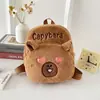 2025 Nueva Capibara Rellena Mochila de Capibara Linda Bolso Cruzado Caricatura Estudiante Mochila Pequeña