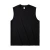 Camiseta Sem Manga Ag220G Masculina Algodão Puro Cor Sólida Colete Masculino Atacado Uniforme de Grupo Bordado Personalizado com Logo