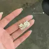 Pendientes Super Hada Flor Amarilla Pétalo para Mujer Estilo Coreano Francés Pendientes de Estilo Suave Festivo Pendientes de Moda Pendientes