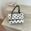 Nova Bolsa Tote de Bolinhas 2026 para Mulheres, Grande Capacidade, Bolsa de Mão, Casual, Versátil, Lona, Ombro Único, Bolsa Grande de Axila
