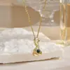 Colar com Pingente de Cisne com Asas de Zircônia Projeção de Amor 100 Idiomas Design de Nicho Feminino Colar de Clavícula