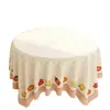 Mantel Estilo Crema Impermeable, Resistente al Aceite, Resistente al Calor, Uso Doméstico, Nuevo Modelo 2026, Mantel Redondo de PVC Lavable