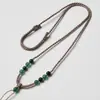 Cordón Colgante Tejido Original Hecho a Mano de Cinabrio, Correa para Cuello con Colgante de Jade, Collar con Colgante de Jade y Cordón Fino de Hebilla de Seguridad Duradera