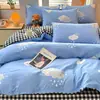 Nuevo Modelo 2025 Juego de Cama de Cuatro Piezas para Todas las Estaciones, Sábana, Funda de Edredón, Juego de Cama de Tres Piezas para Dormitorio Individual al por Mayor