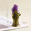 Cristal Natural Transfronteiriço Pilar Pontiagudo Sino Pequeno Pedra Bruta de Cristal Árvore da Vida Sino Suprimentos de Cura para Yoga Atacado