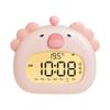Lindo Reloj Despertador del Equipo de Despertar Adorno de Escritorio Reloj Despertador Pequeño Inteligente con Brillo Infinitamente Regulable y Posponer con un Clic