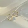 Pendientes de Lirio del Valle Morados Trenzados en Arco Simples, Pendientes Exquisitos y Versátiles de Estilo Fresco, Pendientes de Diseño Pequeño y Simple