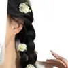 Pasador de Flor de Camelia Super de Hada para Mujer, Pinza para Flequillo Lateral de Verano, Pinza de Pato, Pasador, Accesorio para el Cabello, Estilo Antiguo
