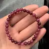 Pulseira Popular Transfronteiriça Temu Xiyin Tk com Contas 8mm Granada Natural Pulseira Elástica Feita à Mão