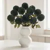 Ramo de 3 Piezas de Flores Artificiales de Diente de León para Arreglo de Escena, Decoración de Boda, Flores Secas Artificiales de Crisantemo de Bola de Gama Alta, Flores Falsas