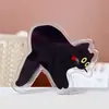 Clipe PP de Gato Preto Olhos Grandes Estilo Anime em Acrílico, um acessório multifuncional, pasta fofa de desenho animado, clipe para livro de estudante, atacado