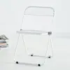 Cadeira acrílica transparente, cadeira para fotos da moda de loja de roupas de celebridade da internet, cadeira de jantar simples para uso doméstico estilo ins, banqueta, estilo europeu