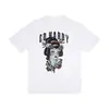 Camiseta de Base Solta com Estampa de Personagem Japonês Trapstar de Manga Curta e Gola Redonda Casual para Homens e Mulheres Casais