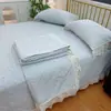 2026 Nuevo Juego de Cama de Algodón Lavado a la Piedra de Alta Temperatura de Tres Piezas + Colcha Multifuncional de Verano que se Puede Usar como Funda de Colcha
