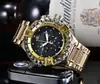 Plataforma Transfronteriza 2021 Brasil Serie INVICTA Cadena Términos Seis Pines Cuarzo Reloj para Hombre